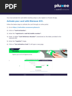 Activation Process M Kyc - Benefit and Reward Card