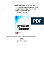 The Phenomenological Study of Mathematics Teachers in The District of Amadeo Division of Cavite Province in The "New Normal" of Education