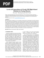 Level of Preparedness of Grade XII High School Students in Facing Disaster