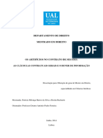 Os Artifícios No Contrato de SeguroMestrado Patrícia Rocha