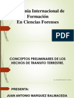 Academia Internacional en Ciencias Forenses (Modulo I, Conceptos Preliminares, Calculos Atropello)