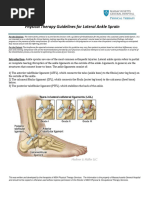 PT Guidelines For Ankle Sprain