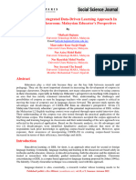 2022 Scopus of Corpus-Integrated Data-Driven Learning Approach in The Language Classroom: Malaysian Educator's Perspectives