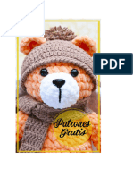 Naranja Oso Felpa Amigurumi PDF Patron Gratis en Espanol