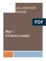 Bloque 5. El Estudio de La Comunidad, Modelo 2