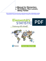 Solution Manual For Elementary Statistics 7th Edition Ron Larson Betsy Farber