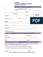 Hostel Clearance Form