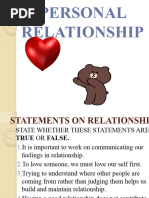 PERSONAL RELATIONSHIP Book