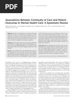 Puntis Et Al 2014 Associations Between Continuity of Care and Patient Outcomes in Mental Health Care A Systematic Review