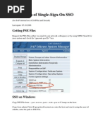 Installation of Single-Sign-On SSO: Getting PSE Files