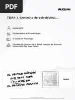 Wuolah Free TEMA 1. Concepto de Psicobiologia y Su Relacion Con Otras Ciencias