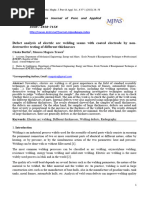 Defect Analysis of Electric Arc Welding Seams With Coated Electrode by Non-Destructive Testing of Different Thicknesses