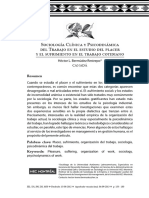 Sociología Clínica y Psicodinámica Del Trabajo en El Estudio Del Placer y El Sufrimiento en El Trabajo Cotidiano