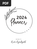 Classic Minimalist 2024 Annual Planner 