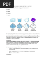 Estados de Agregación de La Materia