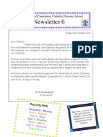 Newsletter 6: ST Thomas of Canterbury Catholic Primary School