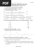 Corigenta Clasa A V-A