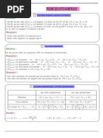 Résumé Du Cour Des Suites Numériques