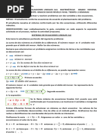 GUÍA DE SISTEMAS DE ECUACIONES LINEALES 2x2