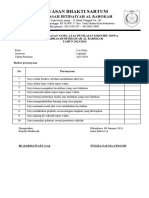 Daftar Catatan Guru Atas Penilaian Individu Siswa