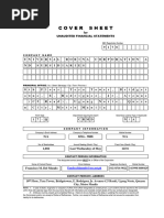 Cover Sheet: Unaudited Financial Statements