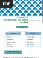 Anatomical Considerations For Dental Implant