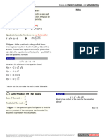 Quadratics Summary