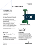 Product Bulletin Fisher HP Series Control Valves en 123584