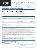 AUA2023 Attendee Mailing List