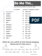 Scientific Notation Winter Riddles Master