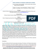 The Application of Machine Learning To The Prediction of Heart Attack