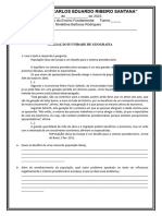 AVALIACAO GEOGRAFIA CARLOS EDUARDO 9 ANO II UNIDADE Pronta