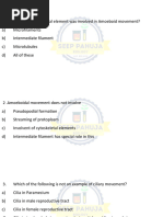 Locomotion and Movement 90 Mcqs