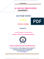 JNTUA Digital Signal Processing Notes - R20