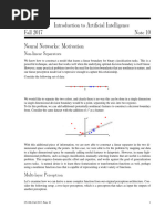 CS 188 Introduction To Artificial Intelligence Fall 2017 Note 10 Neural Networks: Motivation