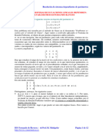 Problemas Resueltos de Ecuaciones Lineales Con Parametros Por Estudio de Rangos