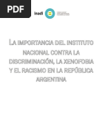 La Importancia Del Instituto Nacional Contra La Discriminación, La Xenofobia y El Racismo (INADI)