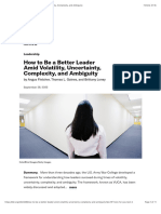 How To Be A Better Leader Amid Volatility, Uncertainty, Complexity, and Ambiguity