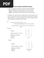 First Midterm Solution