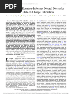 Differential Equation-Informed Neural Networks For State-of-Charge Estimation