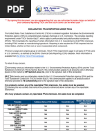 TSCA PFAS Declaration Template