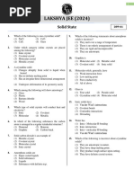 Solid State - DPP 01 - Lakshya JEE 2024