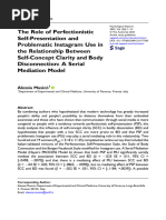 Musico 2023 The Role of Perfectionistic Self Presentation and Problematic Instagram Use in The Relationship Between