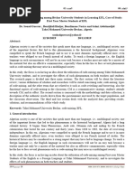 The Effects of Code-Mixing Among Béchar University Students in Learning EFL Case of Study - First Year Master Students of EFL