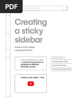 Creating A Sticky Sidebar - Webflow University Documentation