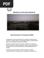 Convocatoria Maestría Documental 2024