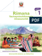 Rimana 1, Yachayninchikmanta Rimasunchik. Primer Grado - Ciclo Intermedio, Portafolio de Evidencias de Comunicación