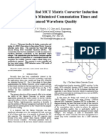 A Vector Controlled MCT Matrix Converter Induction Motor Drive With Minimized Commutation Times and Enhanced Waveform Quality