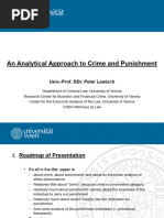 Analytical Approachto Crimeand Punishment