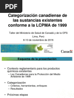 3 Canada S Categorization Prioritization of Existing Substances Nov 2016 Spanish